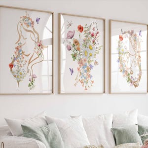 Gynaecology wall Art, Obgyn Print, Pregnancy Flower Anatomy, Doula Gift, Ob Office Decor, womb Gold Midwife Appreciation gift Obstetrician