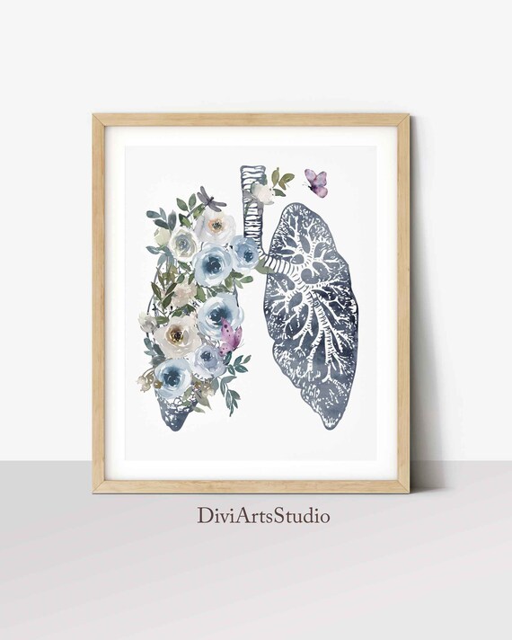 Lungs Anatomy Poster Medical Wall Art Doctor Office Decor | Etsy Canada