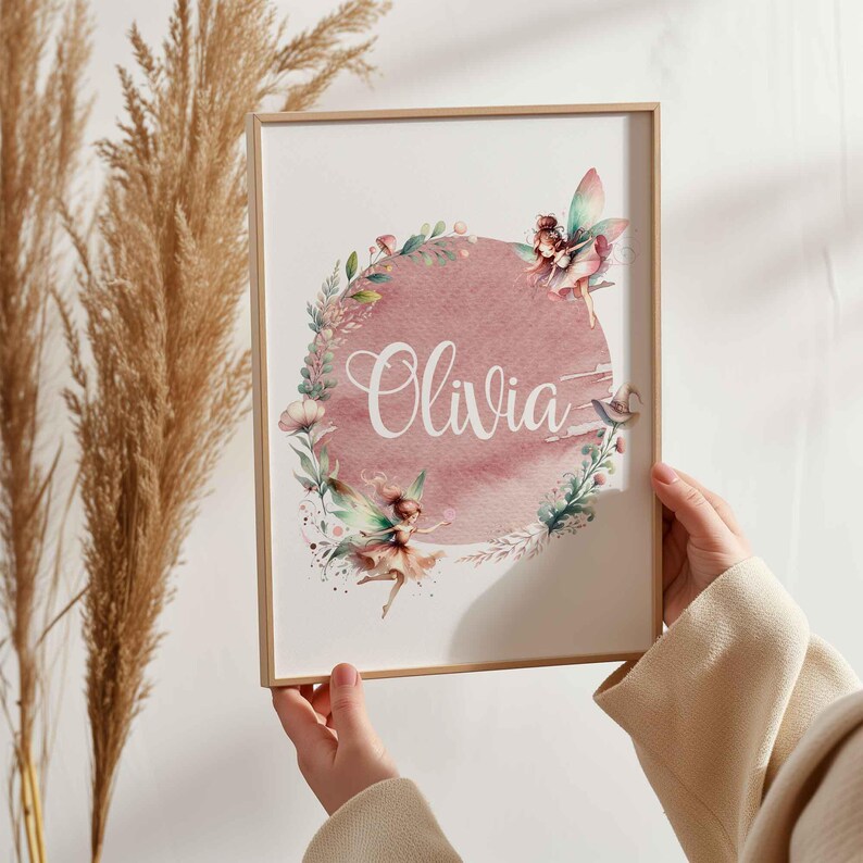 Fairy Nursery Decor, Personalized Name Girl Nursery, Fairy Garden