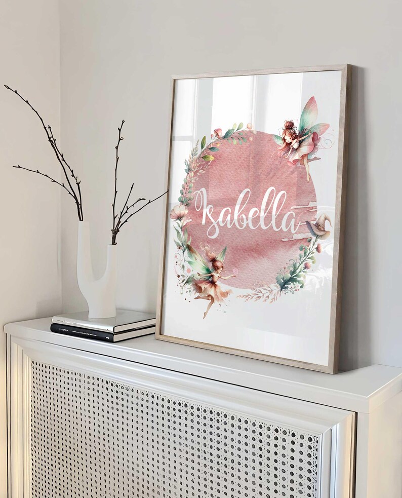 Fairy Nursery Decor, Personalized Name Girl Nursery, Fairy Garden