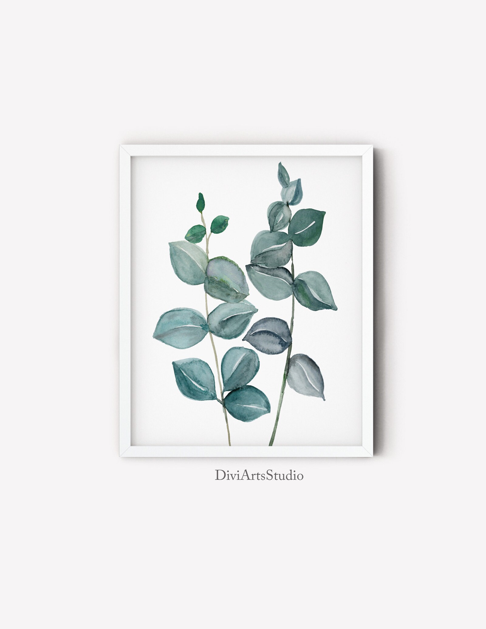 Bathroom Wall Art Eucalyptus Art Print Botanical Leaf Art - Etsy