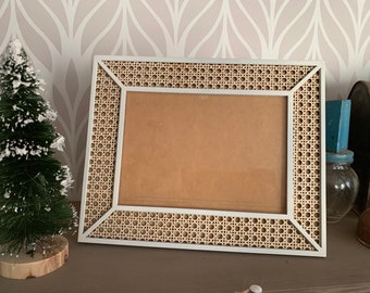 Rattan Cane Photo Frame