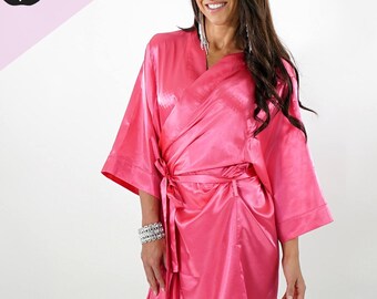 Fuchsia Pink Figure & Bikini Bodybuilding Competition Robe de Vicky Ross Fit / Crystal Bikini Robe Cover Up / Fitness Competition Swimsuits