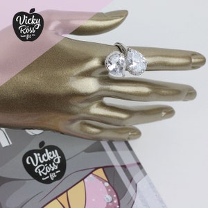 Clear Crystal High Quality Bikini Ring | Crystal Competition Bikini Ring | Clear Crystal Ring | Vicky Ross Fit Bikini | Competition Rings