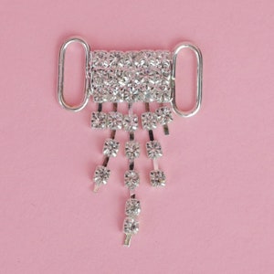 Rhinestone Bikini Connector | NPC IFBB Competition Bikini Connector | Middle Clear Crystal Competititon Bikini Connector | Bikini Connector