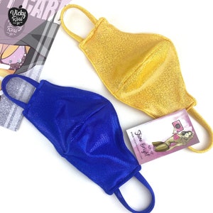 Competition Bikini Mask | Designer Print Face Mask | Washable Face Mask with Filter Pocket | Fabric Protective Face Mask