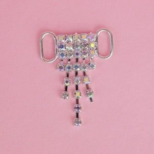 Competition Bikini Connectors | Middle AB Crystal Competititon Bikini Connector | Crystal Rhinestone Connector | NPC IFBB Bikini Connector