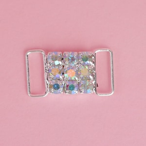 AB Crystal Competition Bikini Connectors | Crystal Rhinestone Connector | Bikini Competition Suit Connector | Middle AB Crystal Connector