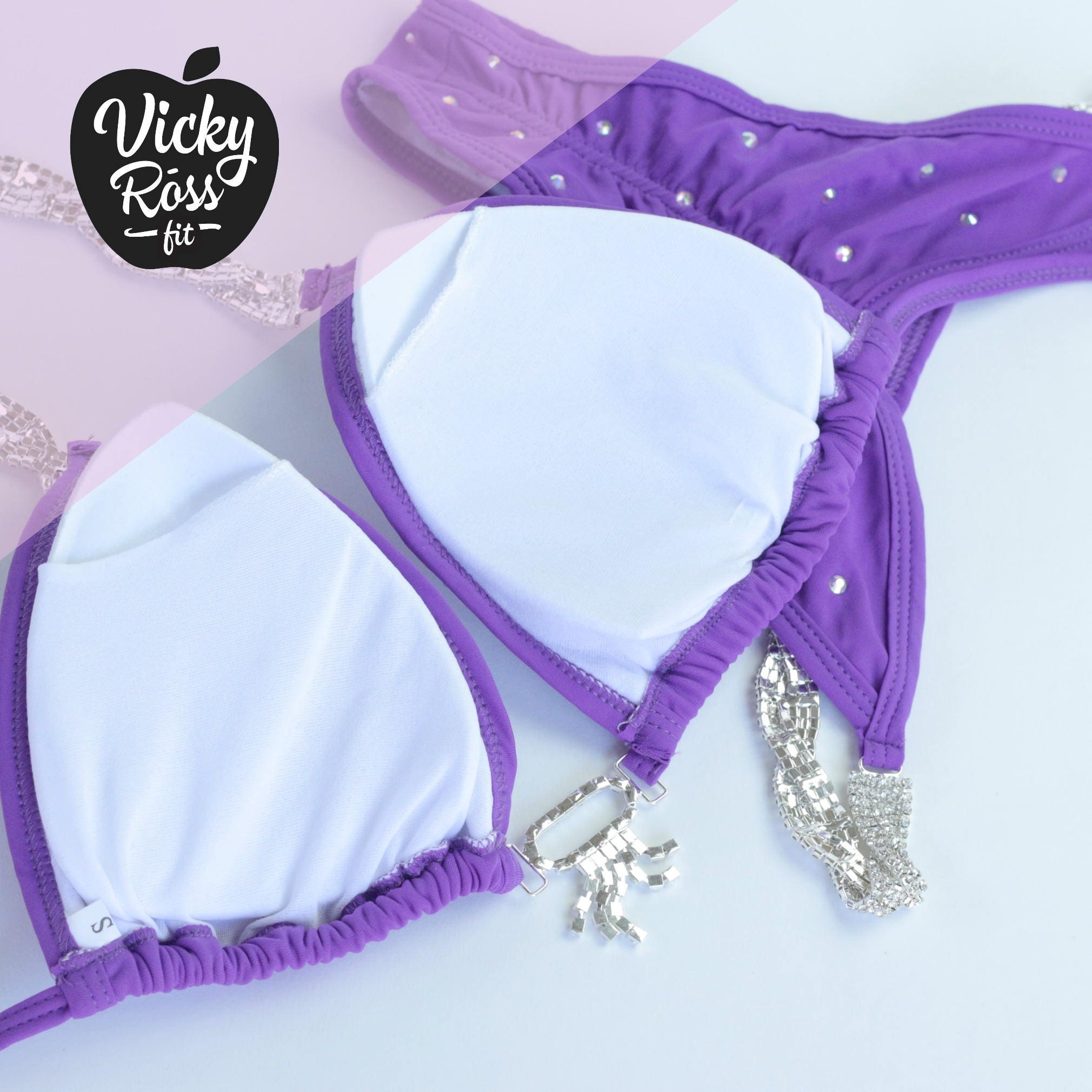 Trajes de competición de bikini púrpura para NPC IFBB de Vicky | Etsy
