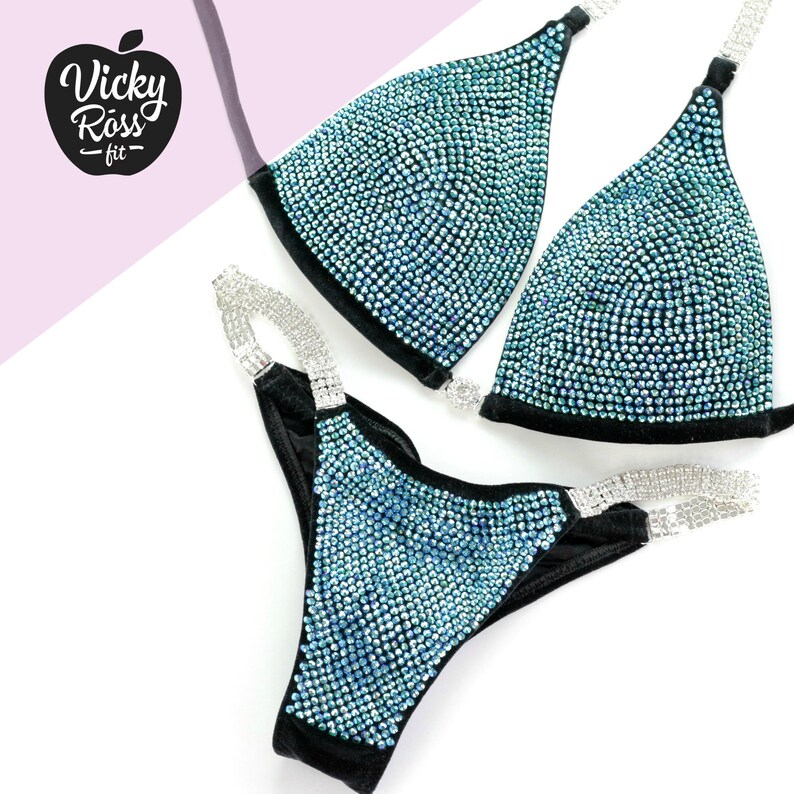 Emerald Diva Fitness Bikini Competition Suit by Vicky Ross Fit Etsy