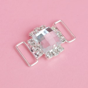 Middle Clear Crystal Competititon Bikini Connector | Crystal Rhinestone Bikini Connector | NPC IFBB Competition Bikini Connector