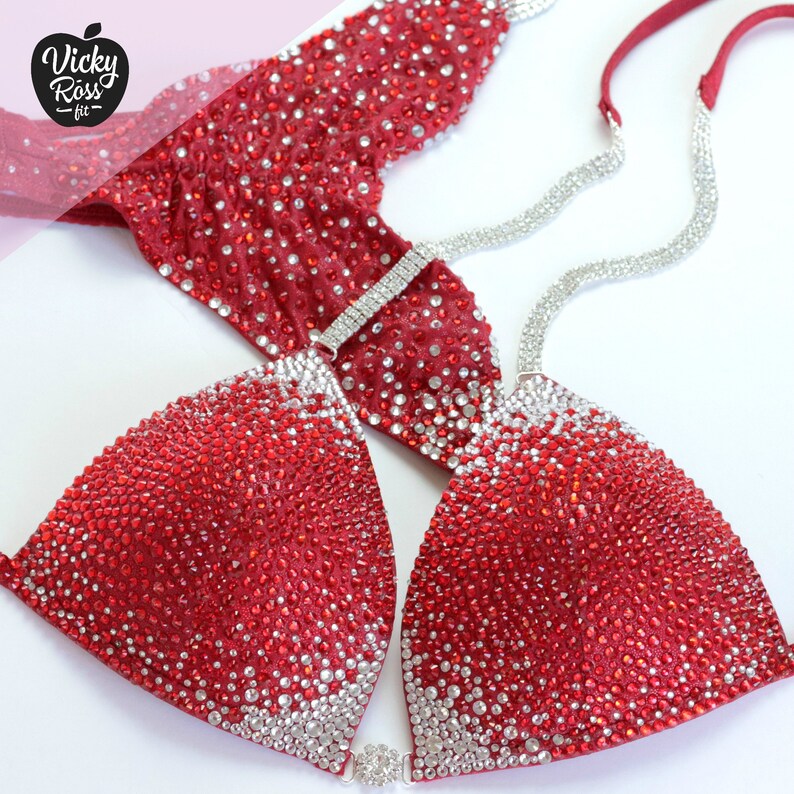 Bikini Fitness Competition Suits by Vicky Ross Fit Red Etsy