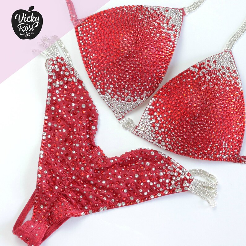 Bikini Fitness Competition Suits by Vicky Ross Fit Red Etsy