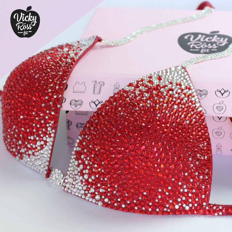 Bikini Fitness Competition Suits by Vicky Ross Fit Red Etsy