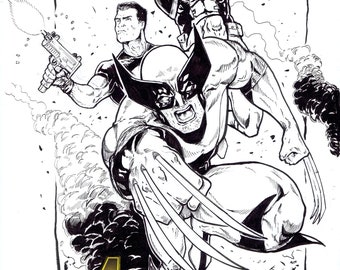 Avengers #1 2010 Sketch Cover mit original Zeichnung von George Vega