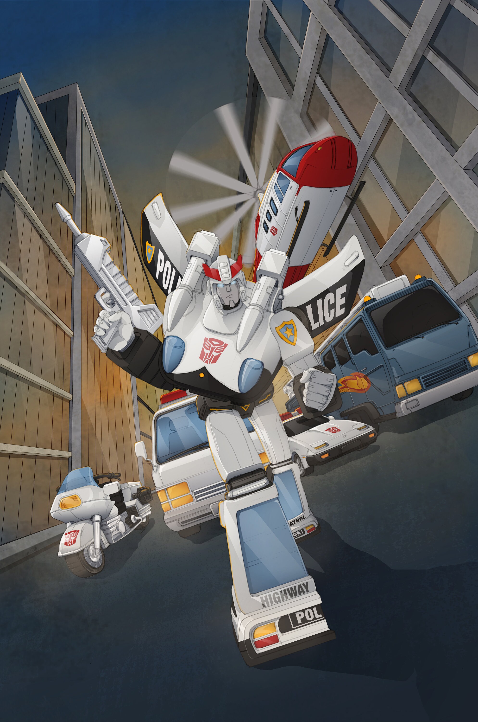 Transformers' Prowl and the Protectobots 11 X 17 Print Etsy