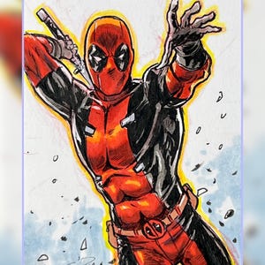 Deadpool - PSC (Cartão de Desenho Pessoal) 2,5" x 3,5"