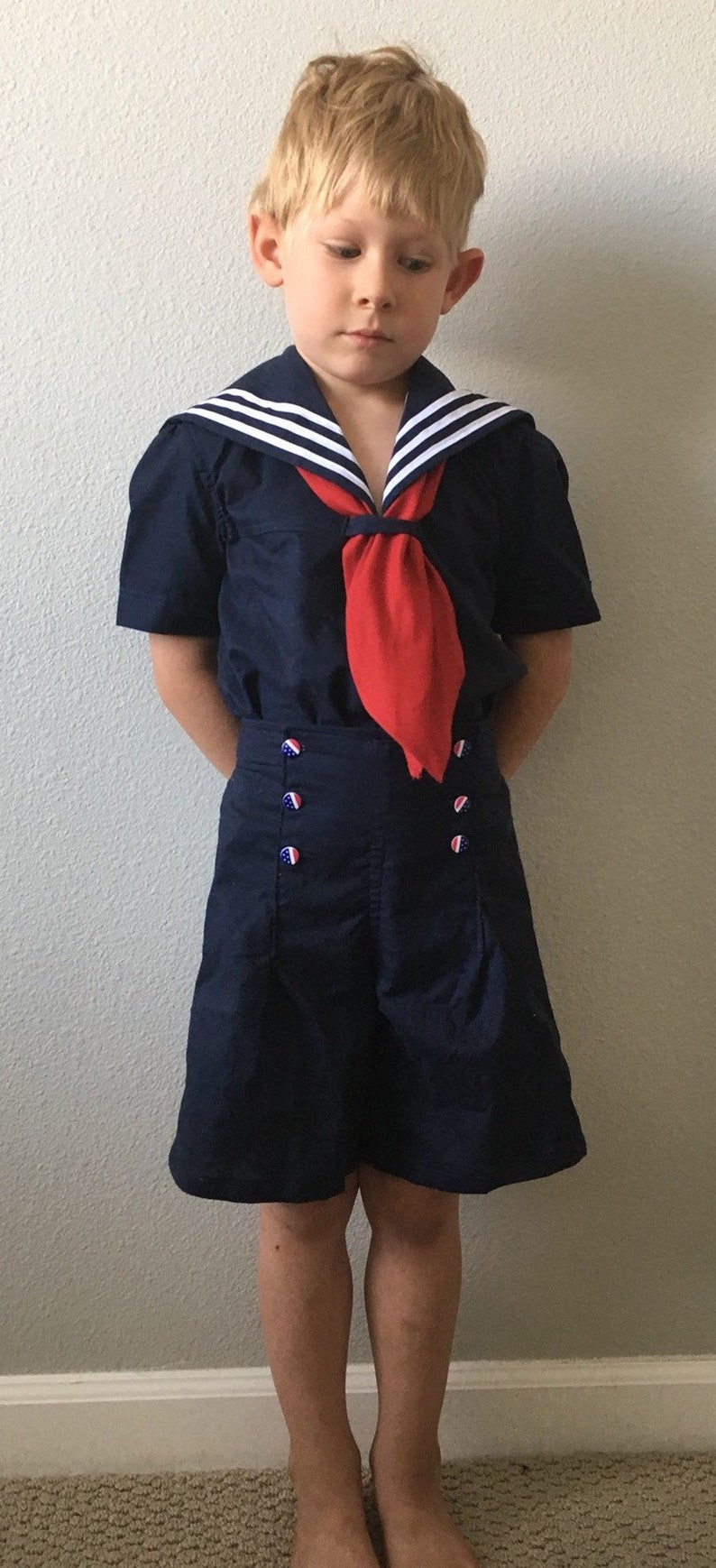 1940's Boy's Sailor Suit Size 6 - Etsy