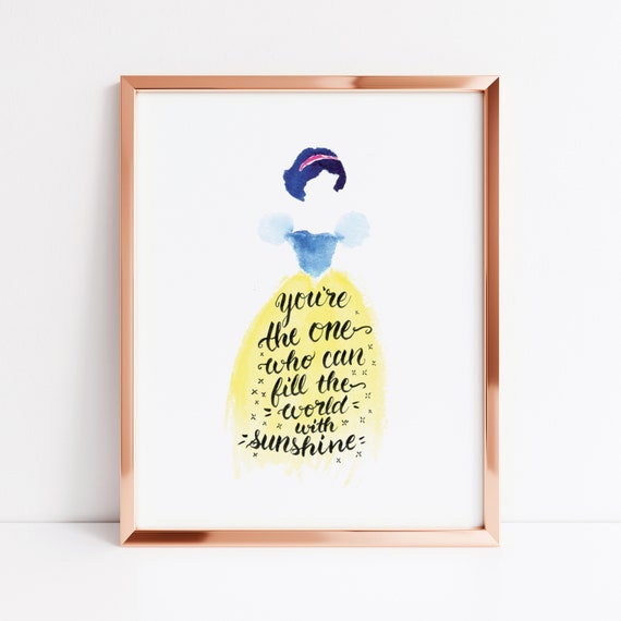 Quotes About Snow White Digital: Sunshine Snow White Quote Print Princess Snow White | Etsy Canada
