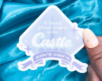 Please return to the Castle sticker | Waterproof vinyl sticker | Magic Kingdom