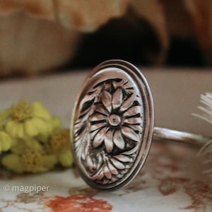Sunflower Ring Sterling Silver Sunflower Ring Sunflower Jewelry Vintage Sunflower Ring Sunflowers