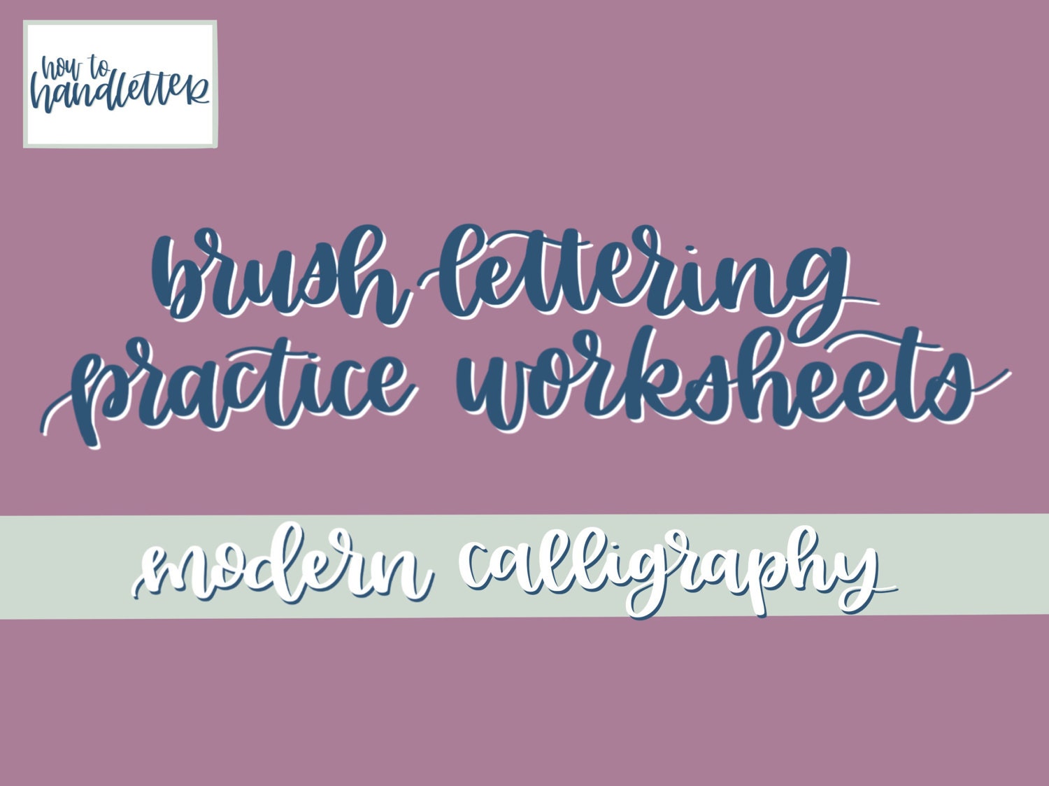 Lettering Worksheets Set 1 Large Brush Pen or Watercolor | Etsy