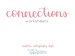 Connections Handlettering Worksheets - Calligraphy Connections Digital Printable Pages 