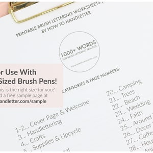1000+ Practice Words for Smaller Sized Brush Pens | How to Handletter ...