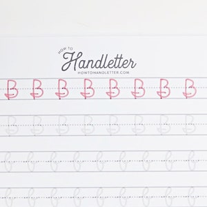 Cursive Handwriting Printable Practice Worksheets by How to Handletter ...