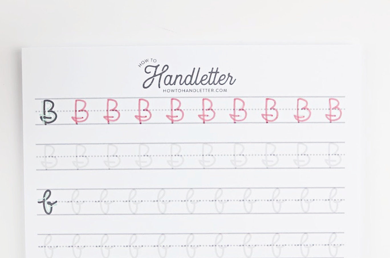 Cursive Handwriting Printable Practice Worksheets by How to Handletter ...