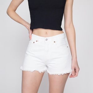 White levis shorts Etsy Italia