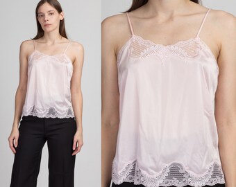 1980s 1990s Sears Isn/'t It Enchanting Union Tag Vibrant Royal Blue Lace Camisole Cami Pink Rose Accent Size 36