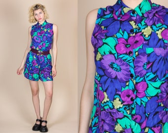 Lime 'N' Chili Collared Button Down Romper with Tie Belt