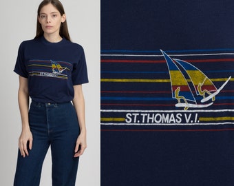 Vintage 80/'s WEST COAST Sailboat T-shirt Youth Size