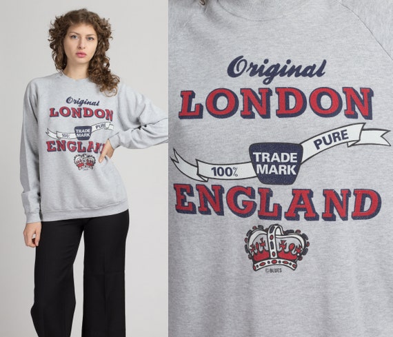 Large 80s 100% Pure London England Sweatshirt Men… - image 1