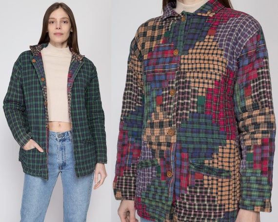 Patchwork plaid best sale jacket