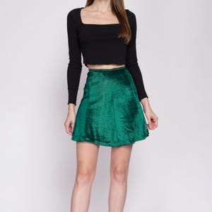 【I AM MARI】Lone Velvet Flare Banding Mini Skirt I AM MARI】Lone Velvet Flare Banding Mini Skirt Gothic Black