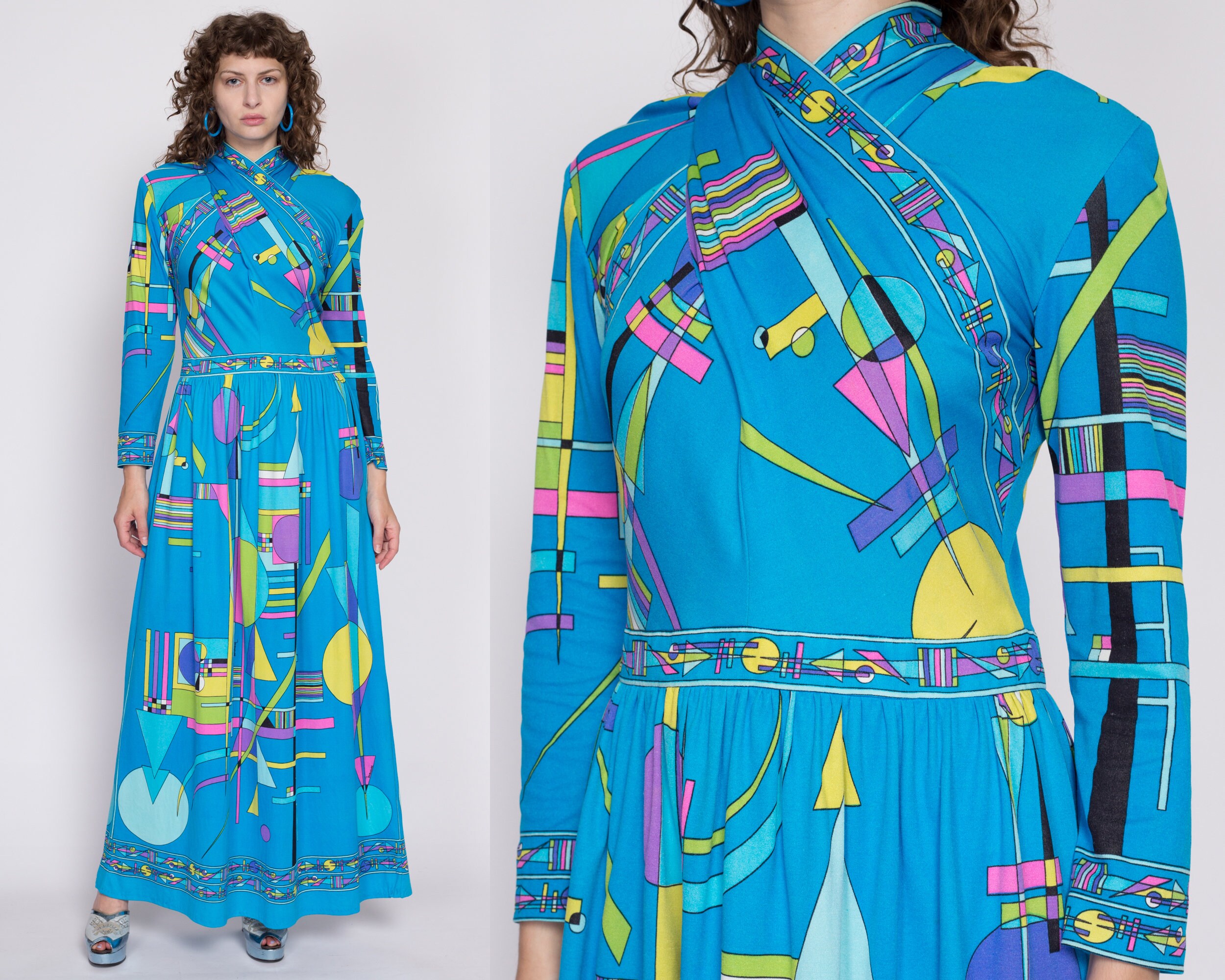 Vintage 1980s New Wave Memphis Style Wild Design Dress -  Denmark
