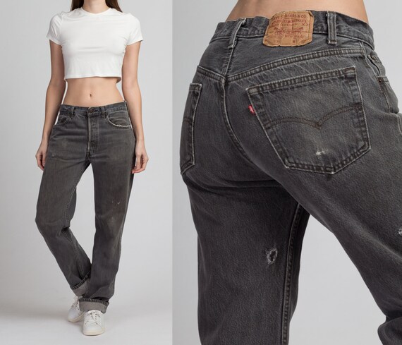 Vintage Levi's 501 Faded Black Jeans - 33x34 | Uni