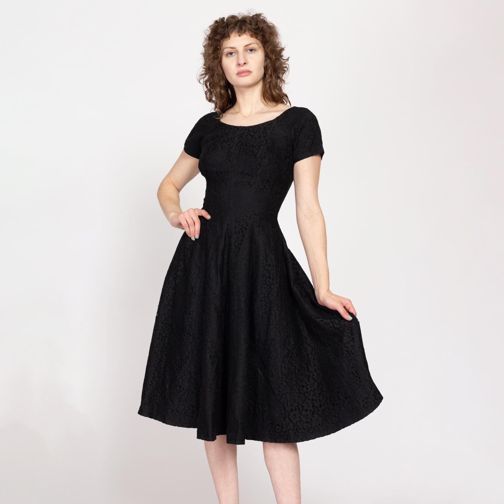 1960 black dress MARMALADE 60s Black/Light Cream Vintage Style Dress main image 1