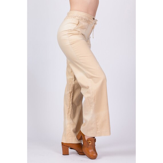 Small 70s Sun-Faded Khaki Trousers 27.5" | Vintag… - image 4