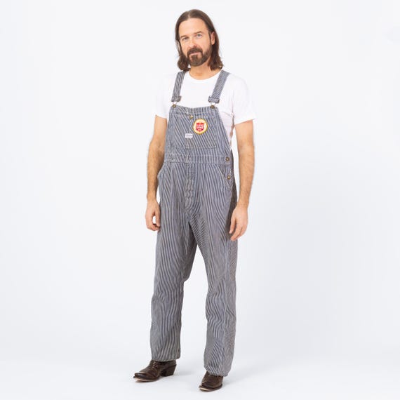 Buy Vintage 1950s Hercules Railroad Striped Overalls - 38x29 | 50s