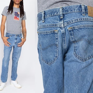 32x29 Vintage 90s Lee Jeans Men's Medium Wash Denim Straight Leg Jeans image 1
