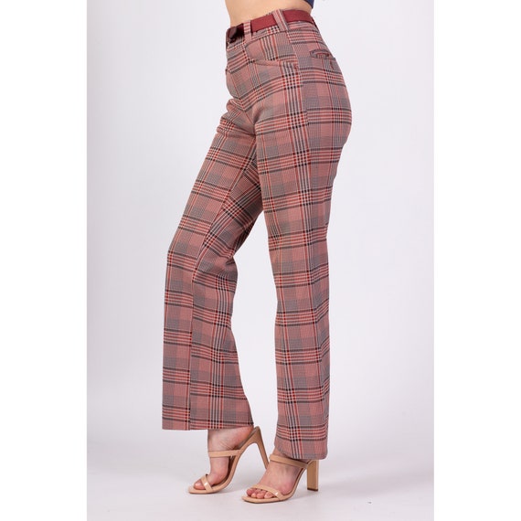 Sm-Med 70s High Waisted Plaid Trousers Unisex 30"… - image 3