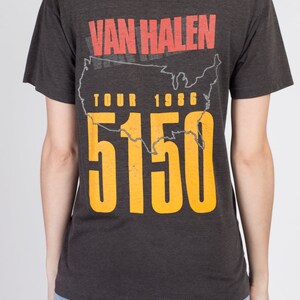 Medium Vintage 80s Van Halen 5150 Tour T Shirt Unisex 1986 Rare Graphic Collectible Rock Band Tee image 5