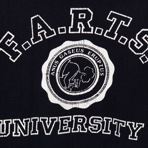 80s F.A.R.T.S. University T Shirt Unisex Medium Vintage Faded Black Funny Graphic Tee image 2
