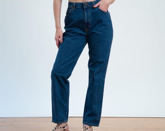 Vintage 80s Chic Dark Wash Jeans - Medium, 29" Waist | Denim High Waisted Mom Jeans