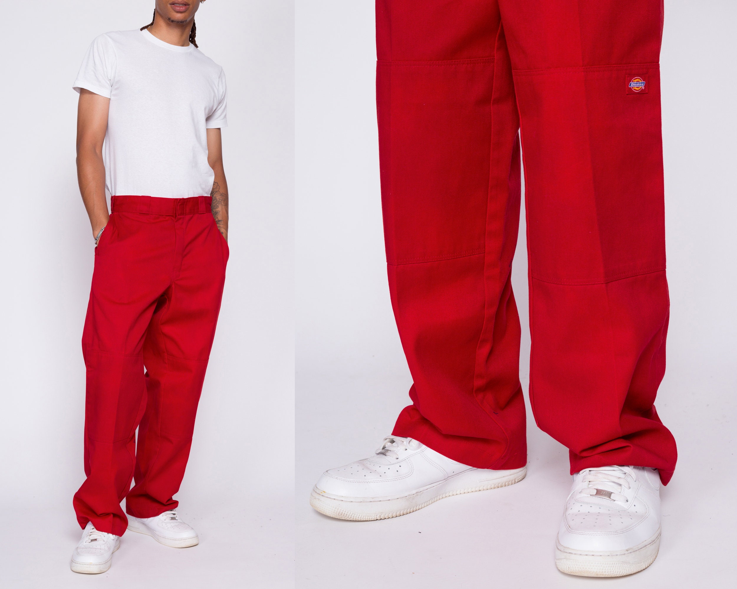 32x32 Vintage Dickies Red Workwear Pants Medium | 90s Y2K 32x32 Vintage Dickies Red Workwear Pants Medium | 90s Y2K