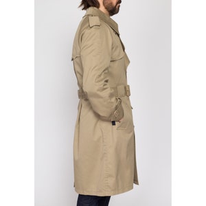 Medium 80s Misty Harbor Khaki Belted Trench Coat 42 Regular Vintage Double Breasted Long Jacket image 5