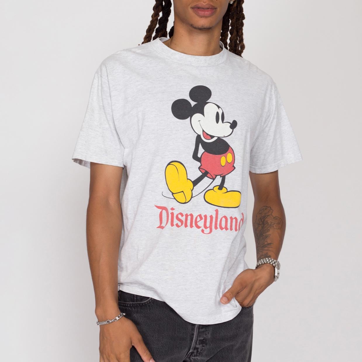 90s Mickey Mouse Disneyland T Shirt - Medium | Vintage Heather